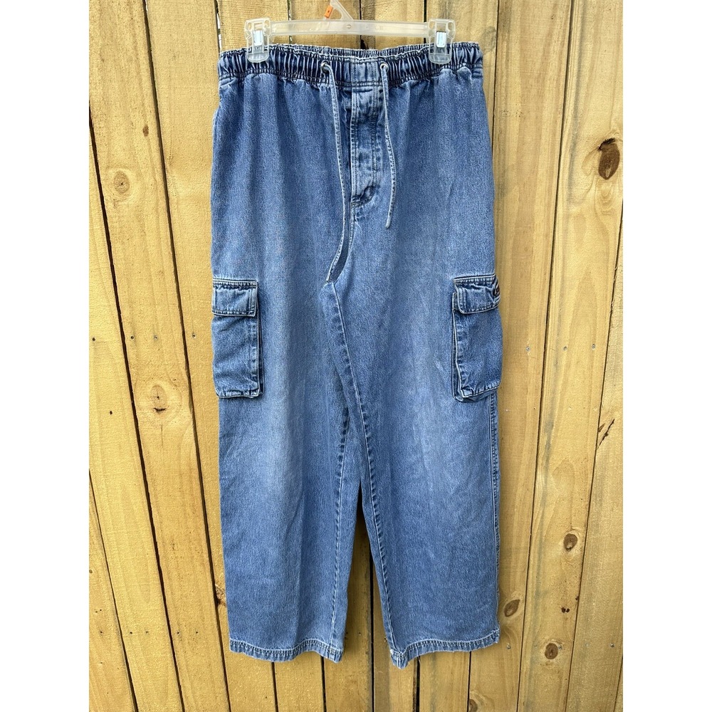 Vintage Zonz Cargo Baggy Jeans Punk Skater‎ Streetwear Y2K Men's Medium Stretchy